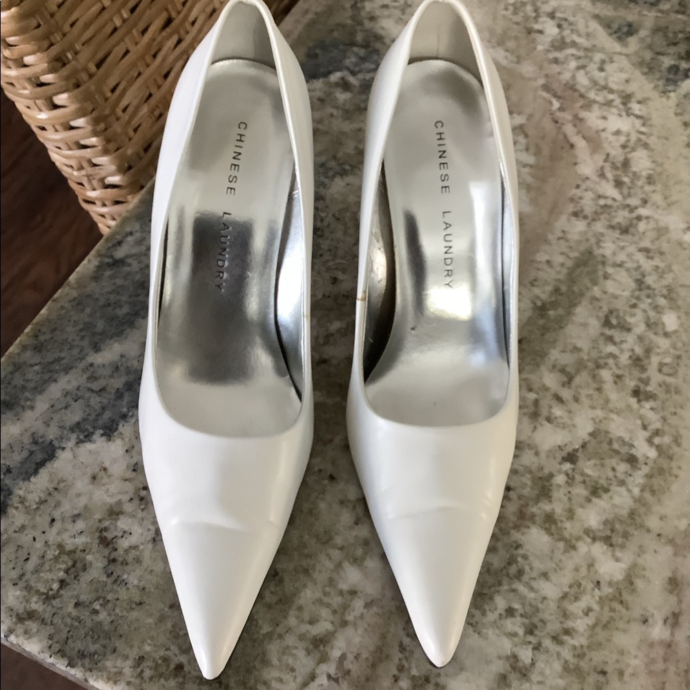 Chinese Laundry white heels